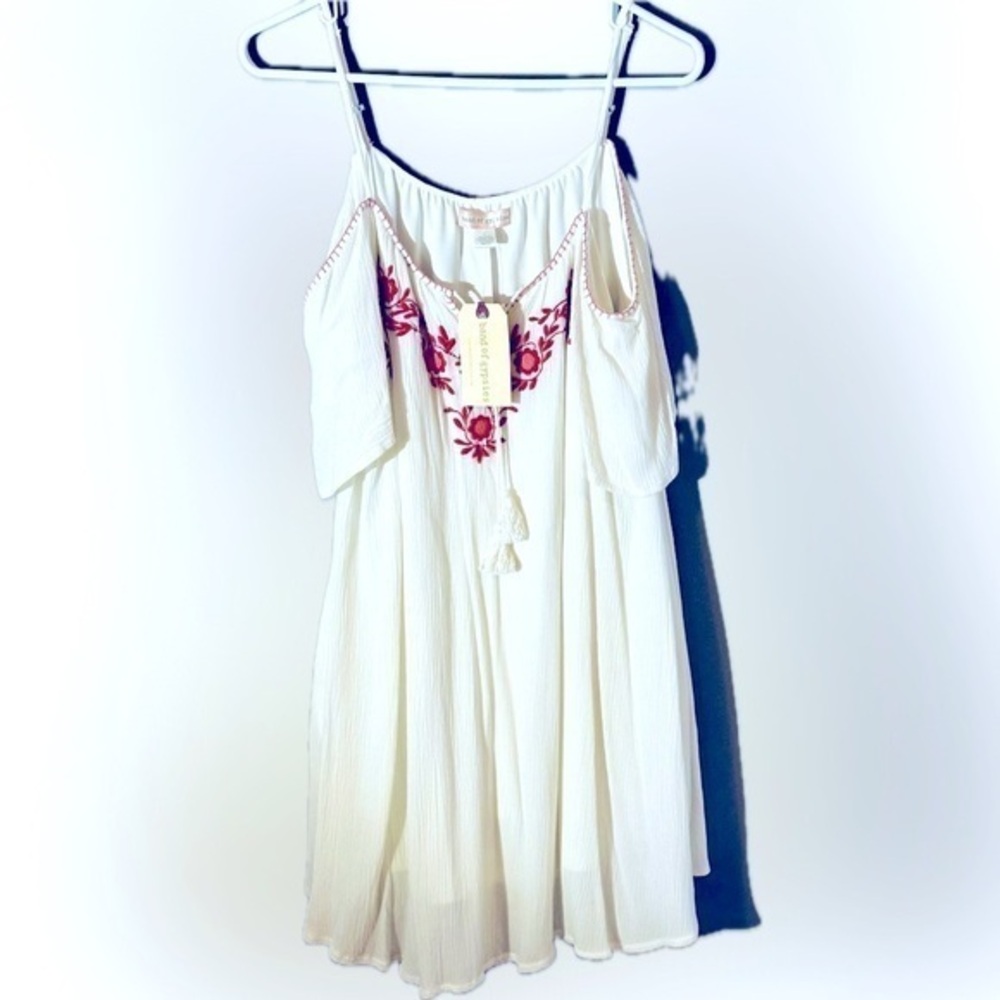 NWT Band of Gypsies Tunic Size L  Off Shoulder Boho Peasant Beach Coastal
